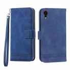 For iPhone XR Dierfeng Dream Line TPU + PU Leather Phone Case(Blue) - 1