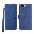 For iPhone 6 Plus/7 Plus/8 Plus Dierfeng Dream Line TPU + PU Leather Phone Case(Blue) - 1