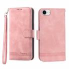 For iPhone 6/7/8/SE 2020/SE 2022 Dierfeng Dream Line TPU + PU Leather Phone Case(Pink) - 1