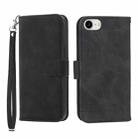 For iPhone 6/7/8/SE 2020/SE 2022 Dierfeng Dream Line TPU + PU Leather Phone Case(Black) - 1