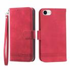 For iPhone 6/7/8/SE 2020/SE 2022 Dierfeng Dream Line TPU + PU Leather Phone Case(Red) - 1