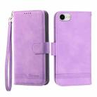 For iPhone 6/7/8/SE 2020/SE 2022 Dierfeng Dream Line TPU + PU Leather Phone Case(Purple) - 1
