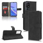 For TCL 40SE Skin Feel Magnetic Flip Leather Phone Case(Black) - 1