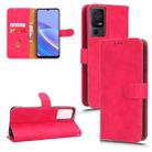 For TCL 40SE Skin Feel Magnetic Flip Leather Phone Case(Rose Red) - 1