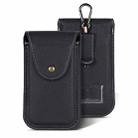 For 6.7 inch Mobile Phone PU Waist Bag(Black) - 1