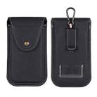 For 6.7 inch Mobile Phone PU Waist Bag(Black) - 2