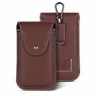 For 6.7 inch Mobile Phone PU Waist Bag(Brown) - 1