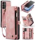 For Samsung Galaxy A14 5G CaseMe 008 Detachable Multifunctional Leather Phone Case(Pink) - 1