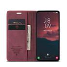 For Samsung Galaxy A54 CaseMe 013 Multifunctional Horizontal Flip Leather Phone Case(Wine Red) - 3