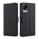 For TCL 405 / 406 / 408 Ultra-thin Voltage Side Buckle Horizontal Flip Leather Phone Case(Black) - 1