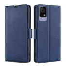 For TCL 405 / 406 / 408 Ultra-thin Voltage Side Buckle Horizontal Flip Leather Phone Case(Blue) - 1