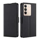 For vivo S16 / S16 Pro Ultra-thin Voltage Side Buckle Horizontal Flip Leather Phone Case(Black) - 1