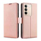 For vivo S16 / S16 Pro Ultra-thin Voltage Side Buckle Horizontal Flip Leather Phone Case(Rose Gold) - 1