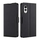 For Fujitsu Arrows N F-51C Ultra-thin Voltage Side Buckle Horizontal Flip Leather Phone Case(Black) - 1