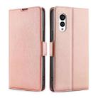 For Fujitsu Arrows N F-51C Ultra-thin Voltage Side Buckle Horizontal Flip Leather Phone Case(Rose Gold) - 1