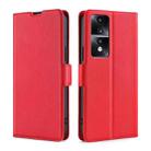 For Honor 80 GT Ultra-thin Voltage Side Buckle Horizontal Flip Leather Phone Case(Red) - 1