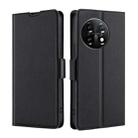 For OnePlus 11 Ultra-thin Voltage Side Buckle Horizontal Flip Leather Phone Case(Black) - 1