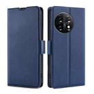 For OnePlus 11 Ultra-thin Voltage Side Buckle Horizontal Flip Leather Phone Case(Blue) - 1