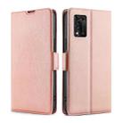 For ZTE Libero 5G III Ultra-thin Voltage Side Buckle Horizontal Flip Leather Phone Case(Rose Gold) - 1