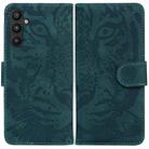 For Tecno Pova 4 Pro Tiger Embossing Pattern Flip Leather Phone Case(Green) - 1