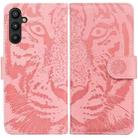 For Tecno Pova 4 Pro Tiger Embossing Pattern Flip Leather Phone Case(Pink) - 1