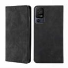For TCL 40 SE Skin Feel Magnetic Horizontal Flip Leather Phone Case(Black) - 1