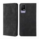 For TCL 405 / 406 / 408 Skin Feel Magnetic Horizontal Flip Leather Phone Case(Black) - 1