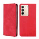 For vivo S16 / S16 Pro Skin Feel Magnetic Horizontal Flip Leather Phone Case(Red) - 1