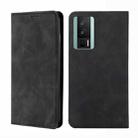 For Xiaomi Redmi K60 / K60 Pro Skin Feel Magnetic Horizontal Flip Leather Phone Case(Black) - 1