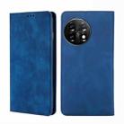 For OnePlus 11 Skin Feel Magnetic Horizontal Flip Leather Phone Case(Blue) - 1