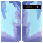 For Google Pixel 7a Watercolor Pattern Flip Leather Phone Case(Winter Snow) - 1