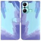For Infinix Hot 20 Play Watercolor Pattern Flip Leather Phone Case(Winter Snow) - 1