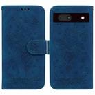 For Google Pixel 7a Butterfly Rose Embossed Leather Phone Case(Blue) - 1