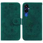 For Tecno Pova 4 Pro Butterfly Rose Embossed Leather Phone Case(Green) - 1