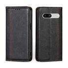 For Google Pixel 7a Grid Texture Magnetic Flip Leather Phone Case(Black) - 1