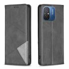 For Xiaomi Redmi 12C Prismatic Invisible Magnetic Leather Phone Case(Black) - 1
