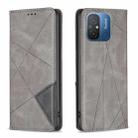 For Xiaomi Redmi 12C Prismatic Invisible Magnetic Leather Phone Case(Grey) - 1