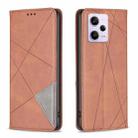 For Xiaomi Redmi Note 12 Pro+ Global Prismatic Invisible Magnetic Leather Phone Case(Brown) - 1