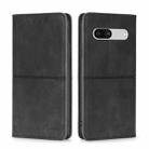 For Google Pixel 7a Cow Texture Magnetic Horizontal Flip Leather Phone Case(Black) - 1