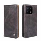 For Xiaomi 13 Non-Magnetic Retro Texture Flip Leather Phone Case(Grey) - 1