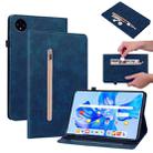 For Huawei MatePad Pro 11 2022 Skin Feel Solid Color Zipper Leather Tablet Case(Blue) - 1