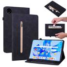 For Huawei MatePad Pro 11 2022 Skin Feel Solid Color Zipper Leather Tablet Case(Black) - 1