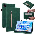 For Huawei MatePad Pro 11 2022 Skin Feel Solid Color Zipper Leather Tablet Case(Green) - 1