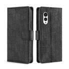 For Fujitsu Arrows N F-51C Skin Feel Crocodile Magnetic Clasp Leather Phone Case(Black) - 1