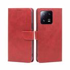 For Xiaomi 13 Pro Calf Texture Buckle Flip Leather Phone Case(Red) - 1