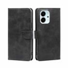 For Honor 80 SE Calf Texture Buckle Flip Leather Phone Case(Black) - 1