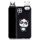 For Huawei P40 Lite Shockproof 3D Lying Cartoon TPU Protective Case(Panda with Blue Bow) - 1