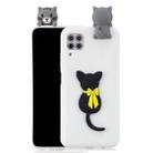 For Huawei P40 Lite Shockproof 3D Lying Cartoon TPU Protective Case(Little Black Cat) - 1