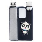 For Huawei P40 Shockproof 3D Lying Cartoon TPU Protective Case(Panda with Blue Bow) - 1