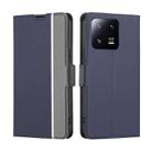 For Xiaomi 13 Pro Twill Texture Side Button Leather Phone Case(Blue) - 1